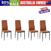 Dining Chairs High Back Faux Leather 42x43.5x96cm