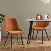 Dining Chairs Orange Linen