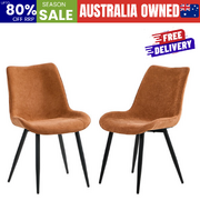 Dining Chairs Orange Linen