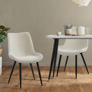 Accent Dining Chairs Linen Fabric
