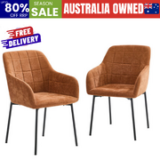 Dining Chairs Orange Chenille