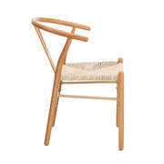 Set of 2 Wooden Dining Chair Wishbone Shaped Chair