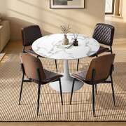 Dining Table Set 90cm Brown