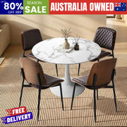 Dining Table Set 90cm Brown
