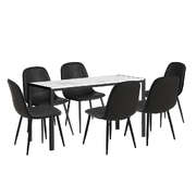 6-Seater Dining Set 1.4m Rectangular Table and Chairs