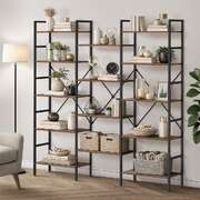14 Tier Display Shelf Stand Bookshelf Metal Storage 1.76m