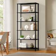 Display Shelf 5 Tier Bookshelf Storage Rack Black