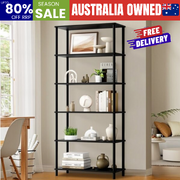 Display Shelf 5 Tier Bookshelf Storage Rack Black