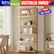 Display Shelf 5 Tier Bookshelf Storage Rack Natural