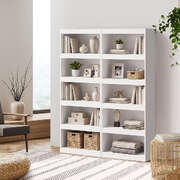 5 Tier Bookshelf Storage White 60x29.5x160cm