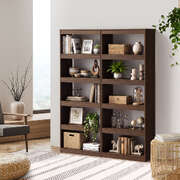5 Tier Walnut Bookshelf 60x29.5x160cm