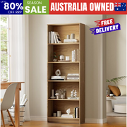 Bookshelf Display Shelf 5-Tier Natural