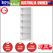 Bookshelf Display Shelf 5-Tier White