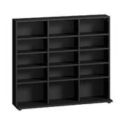 Bookshelf Display Shelf Bookcase CD Media Storage Rack Black