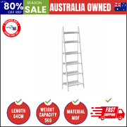 Bookshelf 6 Tier Corner Ladder Shelf Home Storage Display Rack White