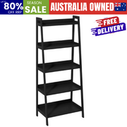 Corner Bookshelf 5 Tier Black 62x40x152cm