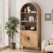 Arched Bookshelf Display Case Bookshelves Storage Cabinet
