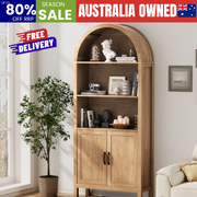 Arched Bookshelf Display Case Bookshelves Storage Cabinet