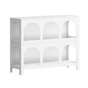 Display Shelf Storage Stand Bookshelf White