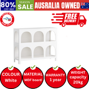 Display Shelf Storage Stand Bookshelf White