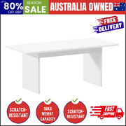 180cm Dining Table Rectangular Timber White