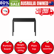 120cm Rectangular Dining Table with Metal Leg Black