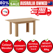 160cm Extendable Dining Table Kitchen Restaurant Cafe Table Wooden