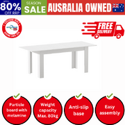 200cm Extendable Dining Table Cafe Table White