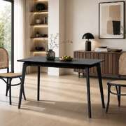 Black Dining Table 120cm Rectangular 4 Seater | EXTG