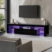 Enhance Your Entertainment Experience: Sleek Black 180CM LED RGB TV Cabinet
