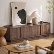 Entertainment Unit 180cm Walnut 180x39x47cm