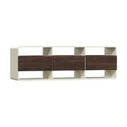 TV Cabinet Entertainment Unit 140cm with 3 Drawers & 6 Open Shelves