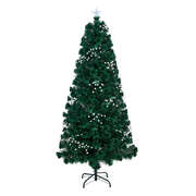 LED Christmas Tree 1.8M 6FT Fibre-Optic Warm Lights Artificial Xmas Decor