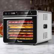Vevare Food Dehydrators Stainless Steel Jerky Dehydrator Fruit Dryer  8 Trays
