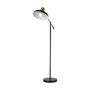 Adjustable Height Floor Lamp Standing Light Metal Frame Black Home Décor