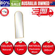 Wooden Full Length Mirror 180x70cm Arched Floor Mirrors