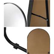 Full Length Mirror Arched 166x60cm Free Standing Black