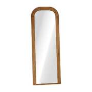 Full Length Arch Mirror 165x60cm Brown Wood Top Round Corner