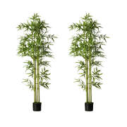 Artificial Bamboo Plant 2 Pack 180cm Faux Potted Indoor Outdoor Home Garden Décor