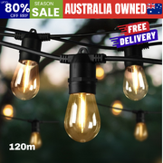 120M LED Festoon String Lights Christmas Wedding Party Outdoor Waterproof