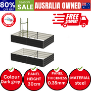 4x Garden Bed 150x90x30cm Planter Stand Box Raised Container Galvanise