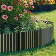 Garden Edging 10mx30cm Lawn Edge Border Fence Steel Black