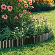 Garden Edging 20mx15cm Lawn Edge Border Fence Steel Black