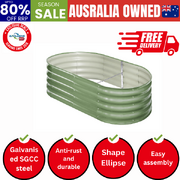 Garden Bed 160x80x42cm Planter Box Raised Container Galvanised Green