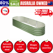 Garden Bed 240x80x42cm Planter Box Raised Container Galvanised Green