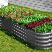 Galvanised Raised Garden Bed Steel Vegetable Planter 240X80X42CM