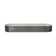 Set of 4 Galvanised Steel Garden Beds 320x80x42cm