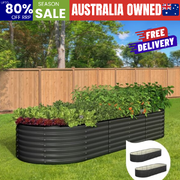 2-Pack Galvanised Steel Garden Beds  240x80x56cm Heavy-Duty Planters