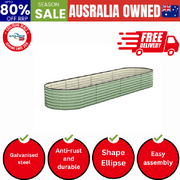 Garden Bed 320x80x56cm Planter Box Raised Container Galvanised Green