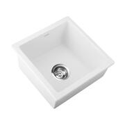 Kitchen Sink Stone Sink Granite Laundry Basin Single Bowl 45cmx45cm White